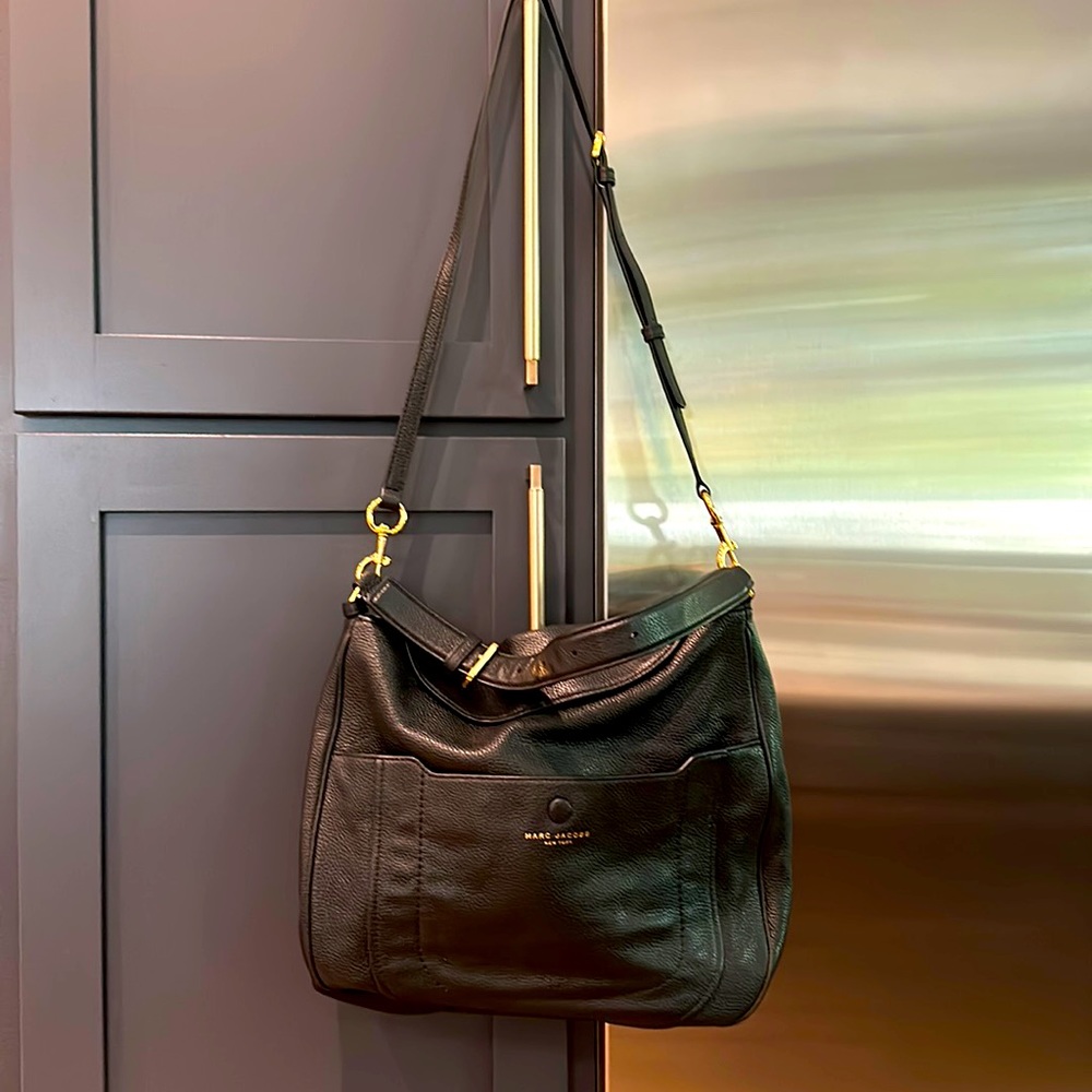 Marc Jacobs large black handbag.